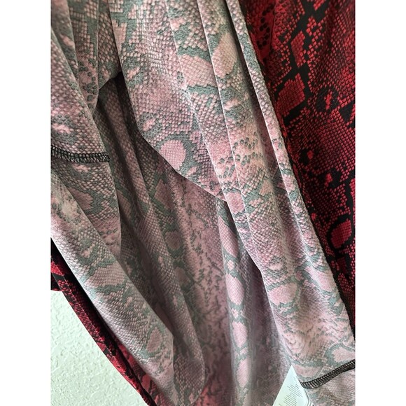 Michael Kors Women's Plus Size Snakeskin-Print Mini Dress Red Crimson Size 3X - Picture 9 of 9